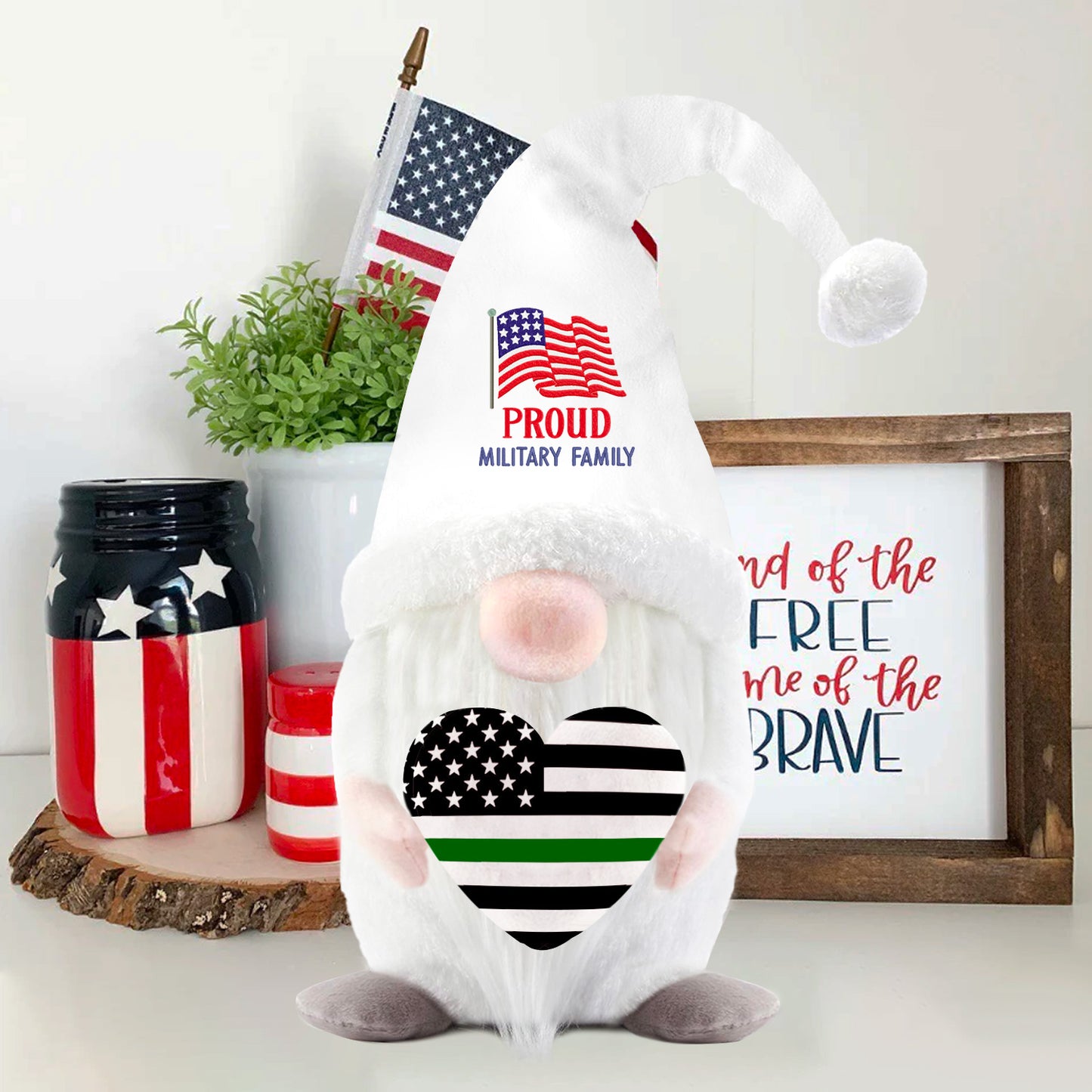Proud Military Family Gnome
