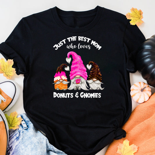 Best Mom Who Loves Donuts & Gnomies T-Shirt