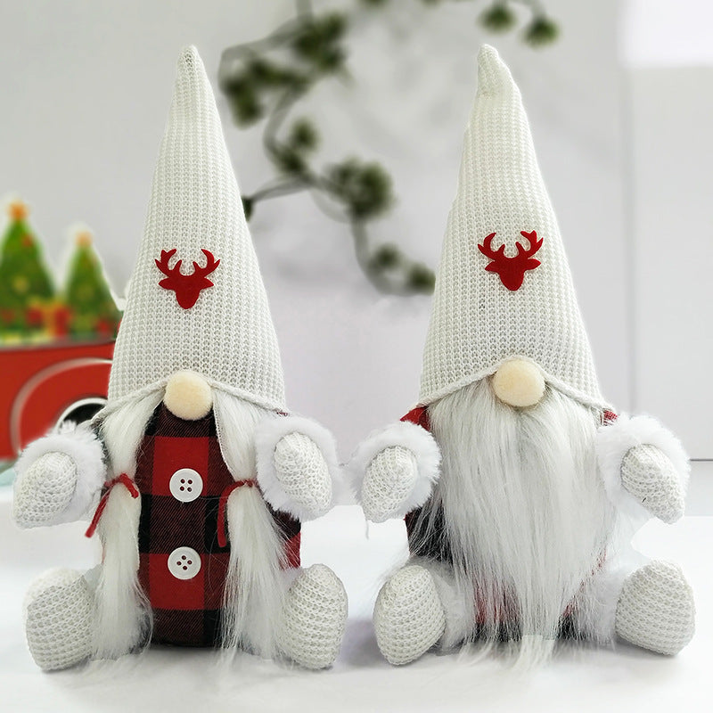 Christmas Knitted Couple Gnomes