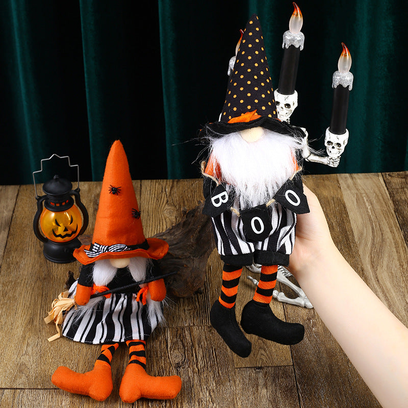 Halloween Long-Legged Witch Gnome