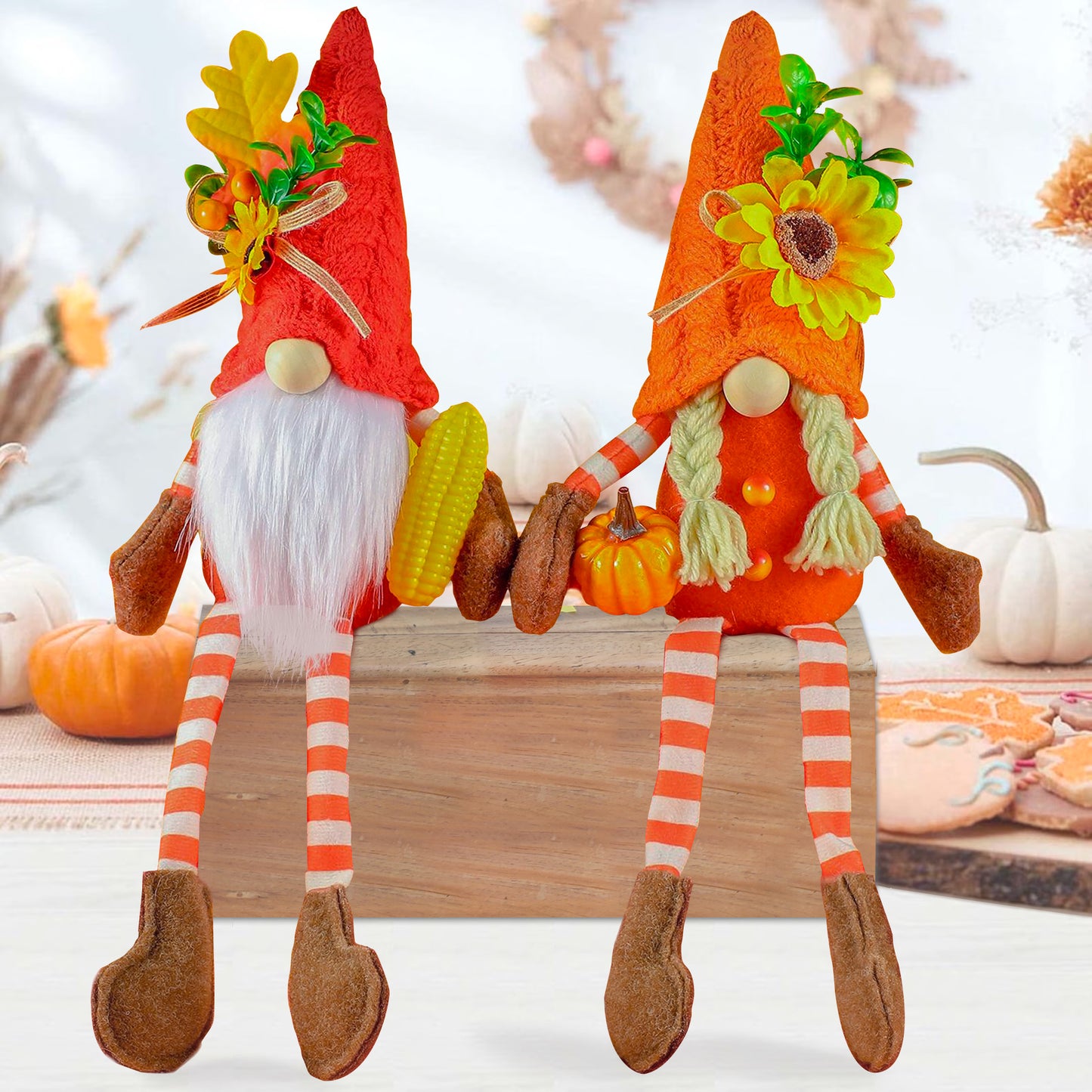 Fall Pumpkin Corn Gnome