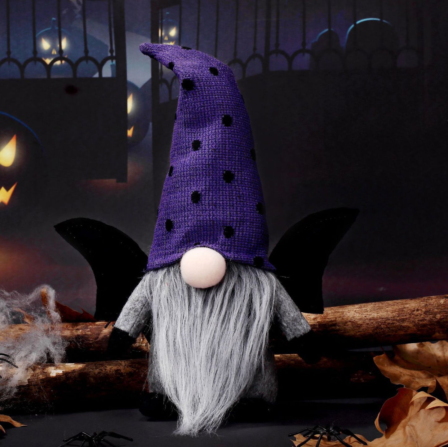 Halloween Bat & Horns Demon Gnome