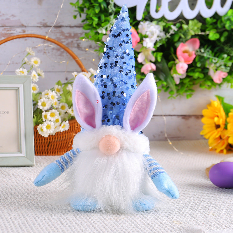 Easter LED Sequin Bunny Gnome