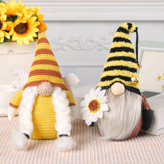 Knitted Bee Gnome