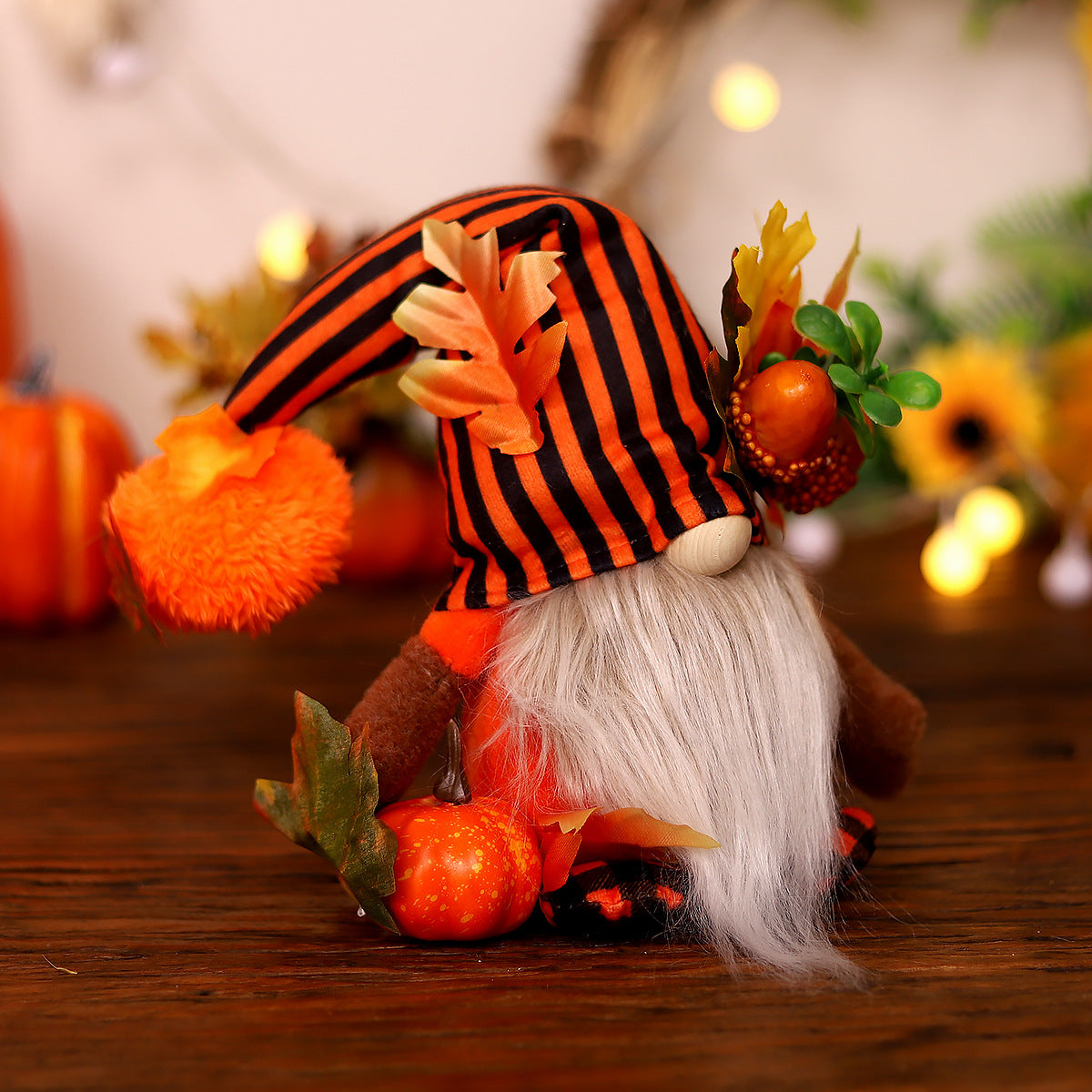 Thanksgiving Plaid Gnome
