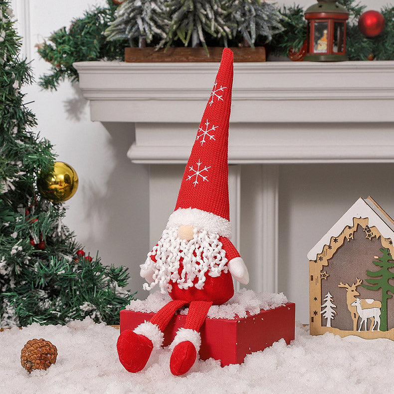Christmas Snowflake Long Legged Gnome