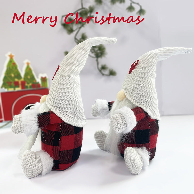 Christmas Knitted Couple Gnomes