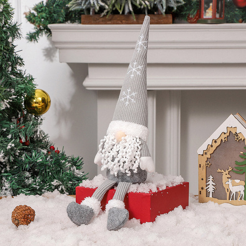 Christmas Snowflake Long Legged Gnome