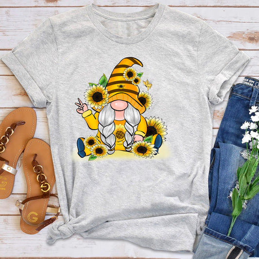 Sunflower Peace Gnome T-Shirt