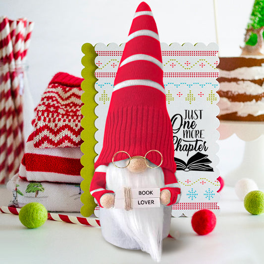 Christmas Book Lover Gnome