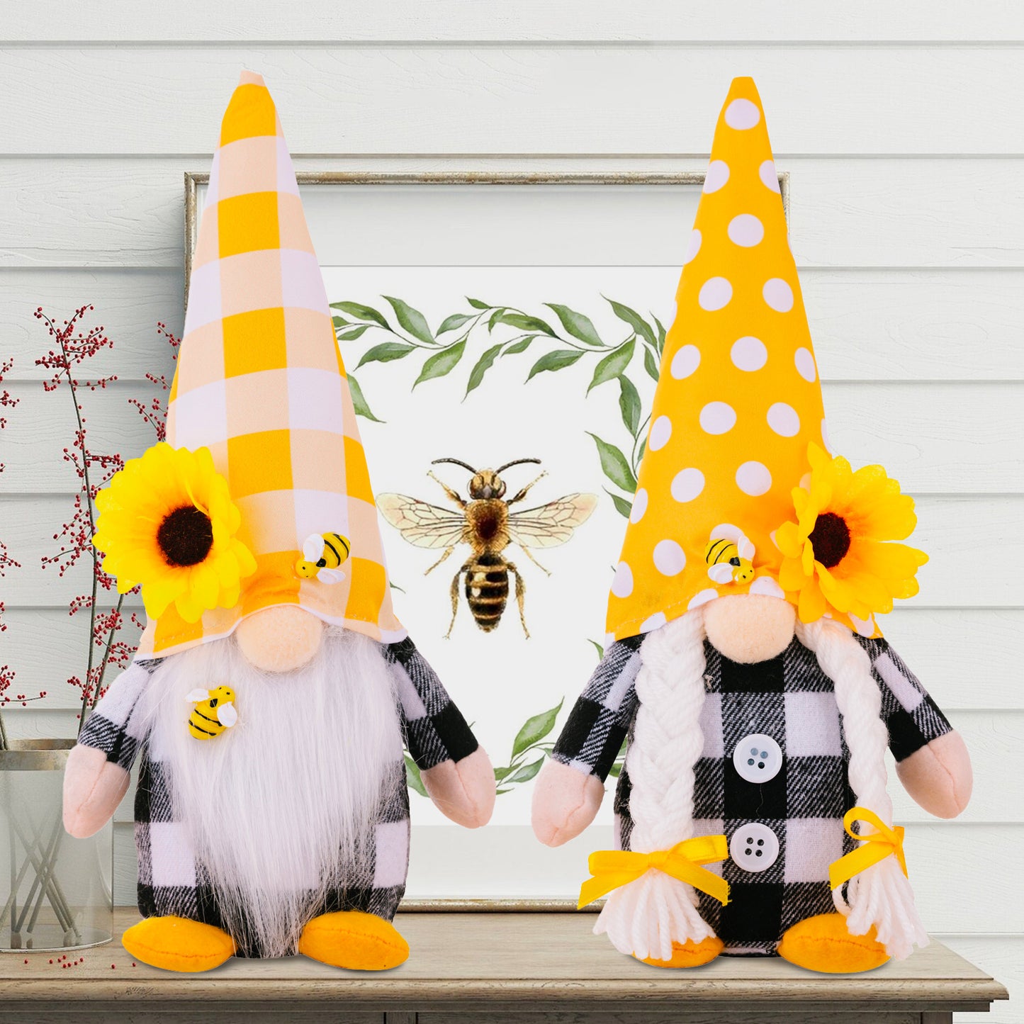 Sunflower Bee Gnome