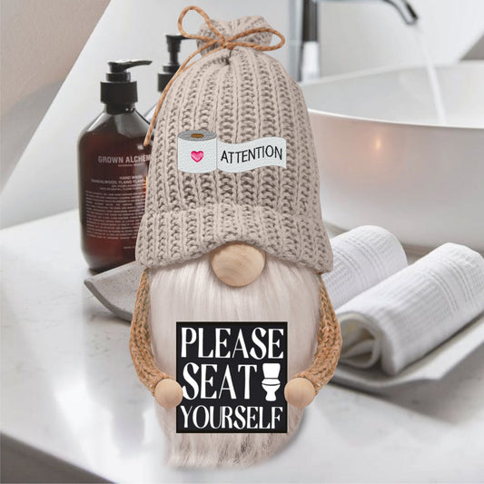 【Presale - ETA May】Please Seat Yourself Funny Bathroom Gnome
