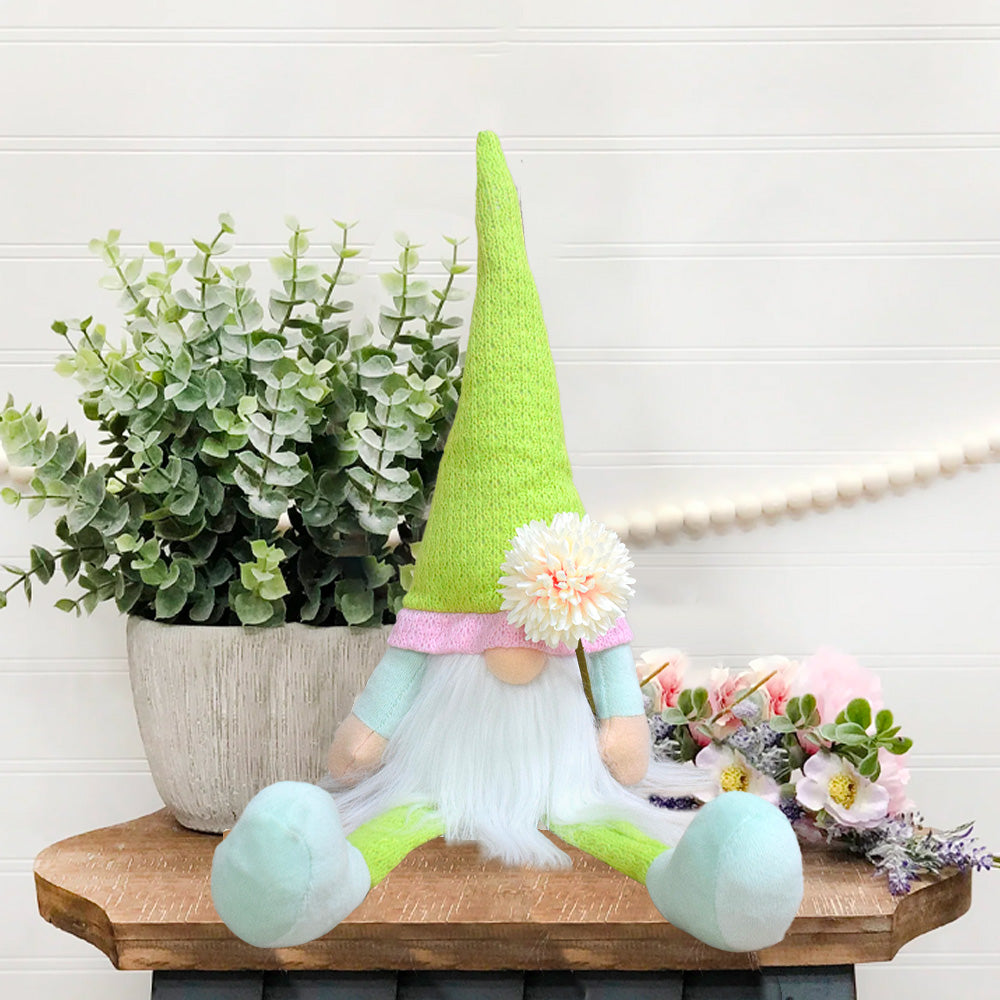 Blue Green Spring Long-leggy Gnome