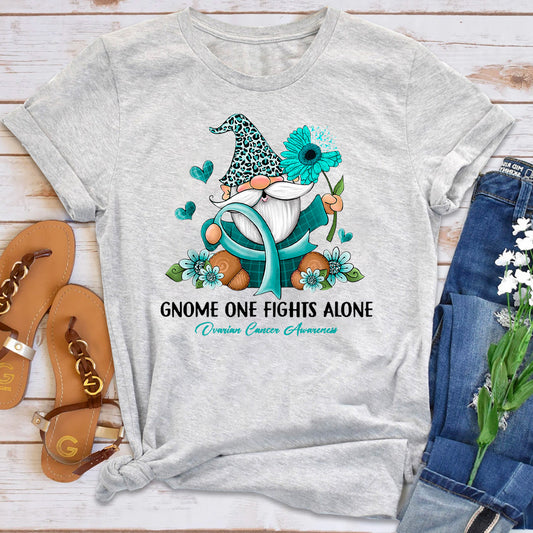 Ovarian Cancer Awareness Gnome T-Shirt