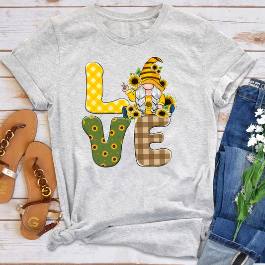 Love Sunflower Gnome T-Shirt