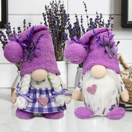 Lavender Butterfly Gnome