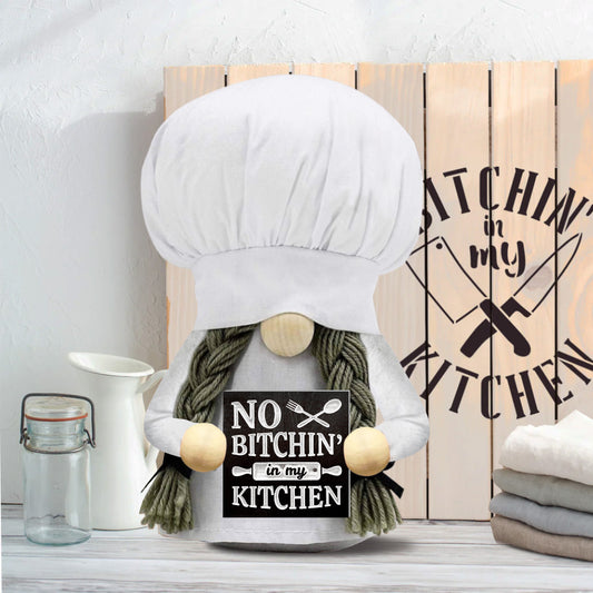 【Presale - ETA Apr】No Bitchin' in My Kitchen Gnome
