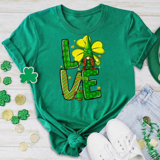 St Patrick's Day Love With Gnome T-Shirt