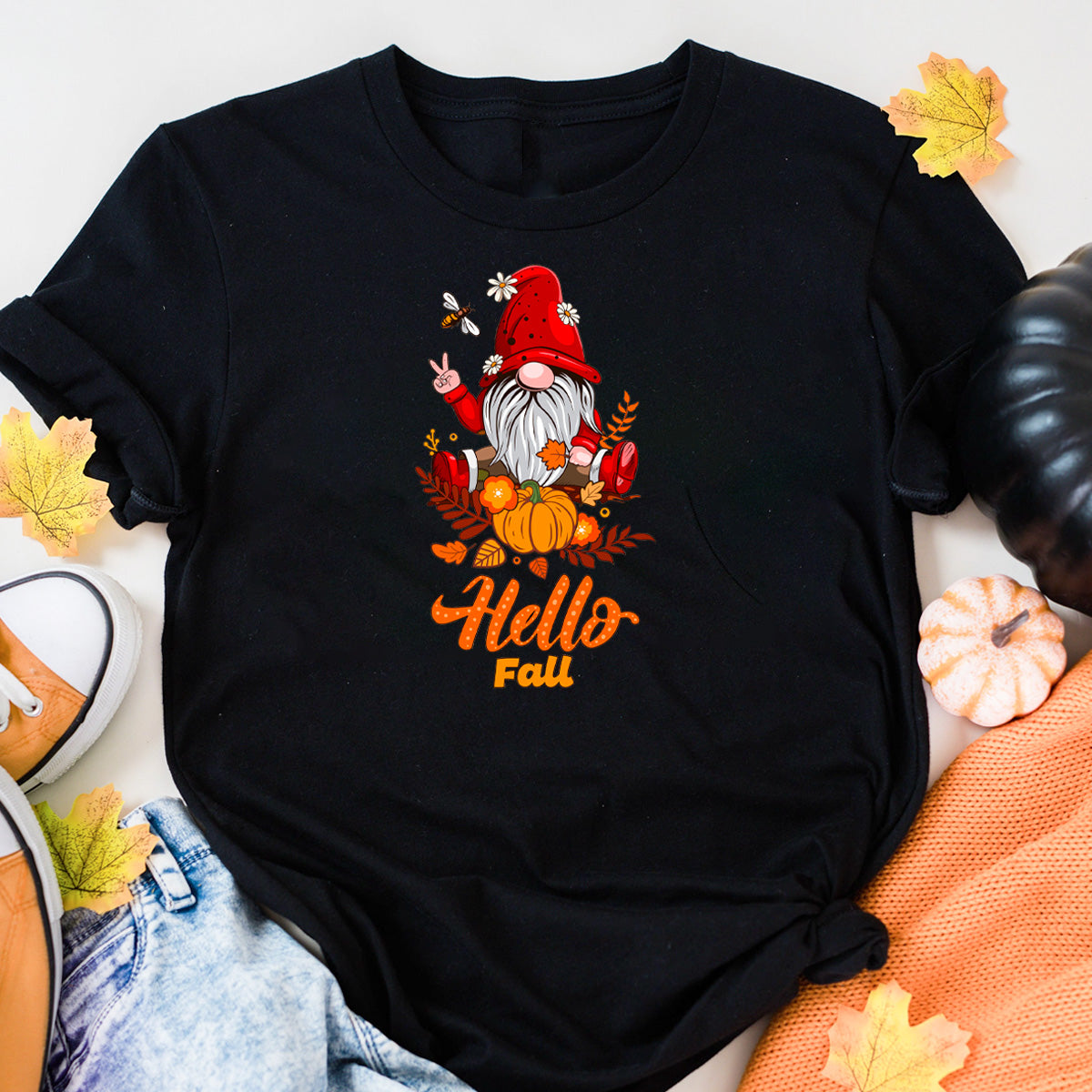 Thanksgiving Hippie Peace Gnome T-Shirt