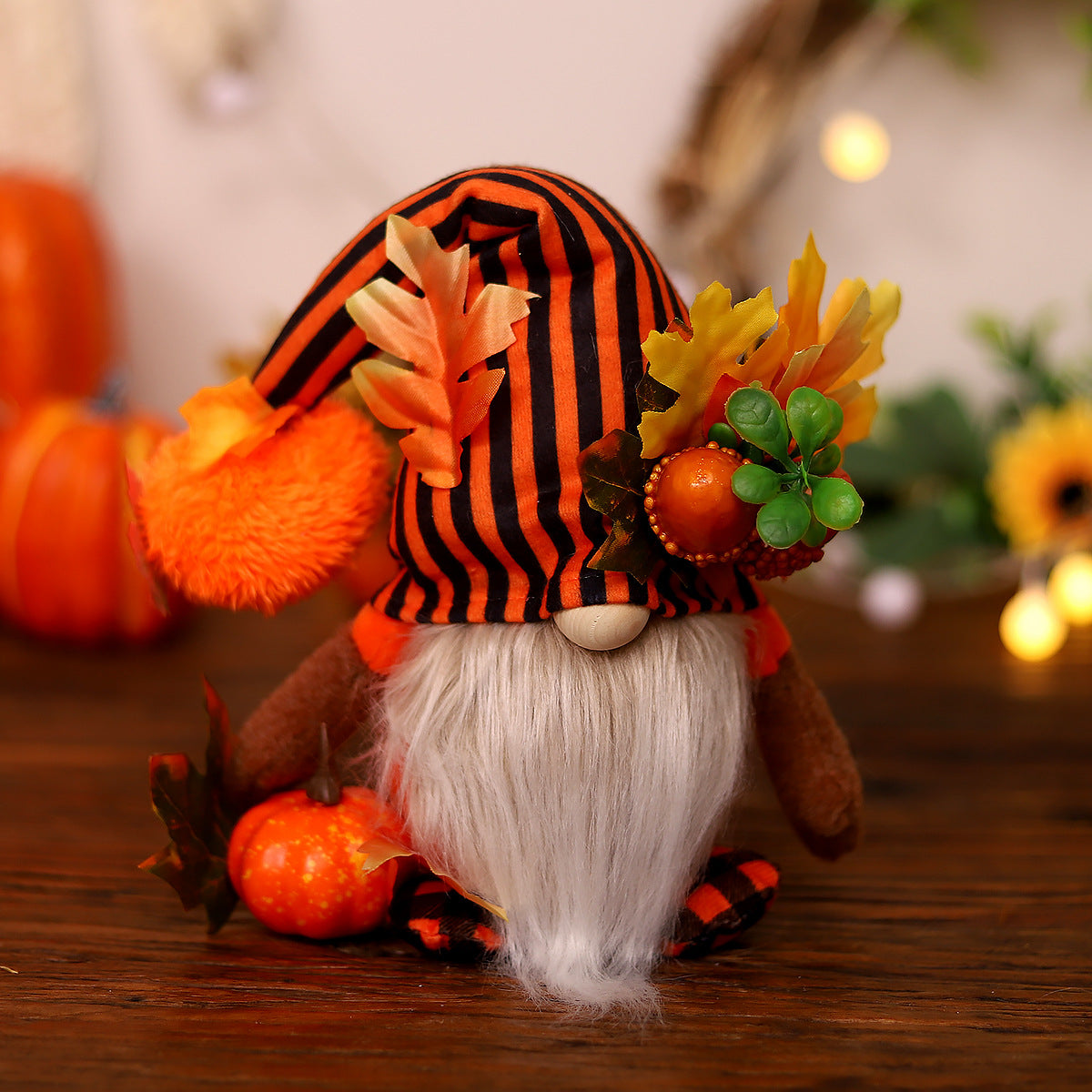 Thanksgiving Plaid Gnome
