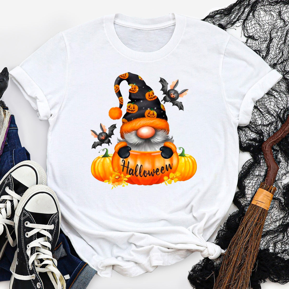 Halloween Pumpkin Gnome T-Shirt