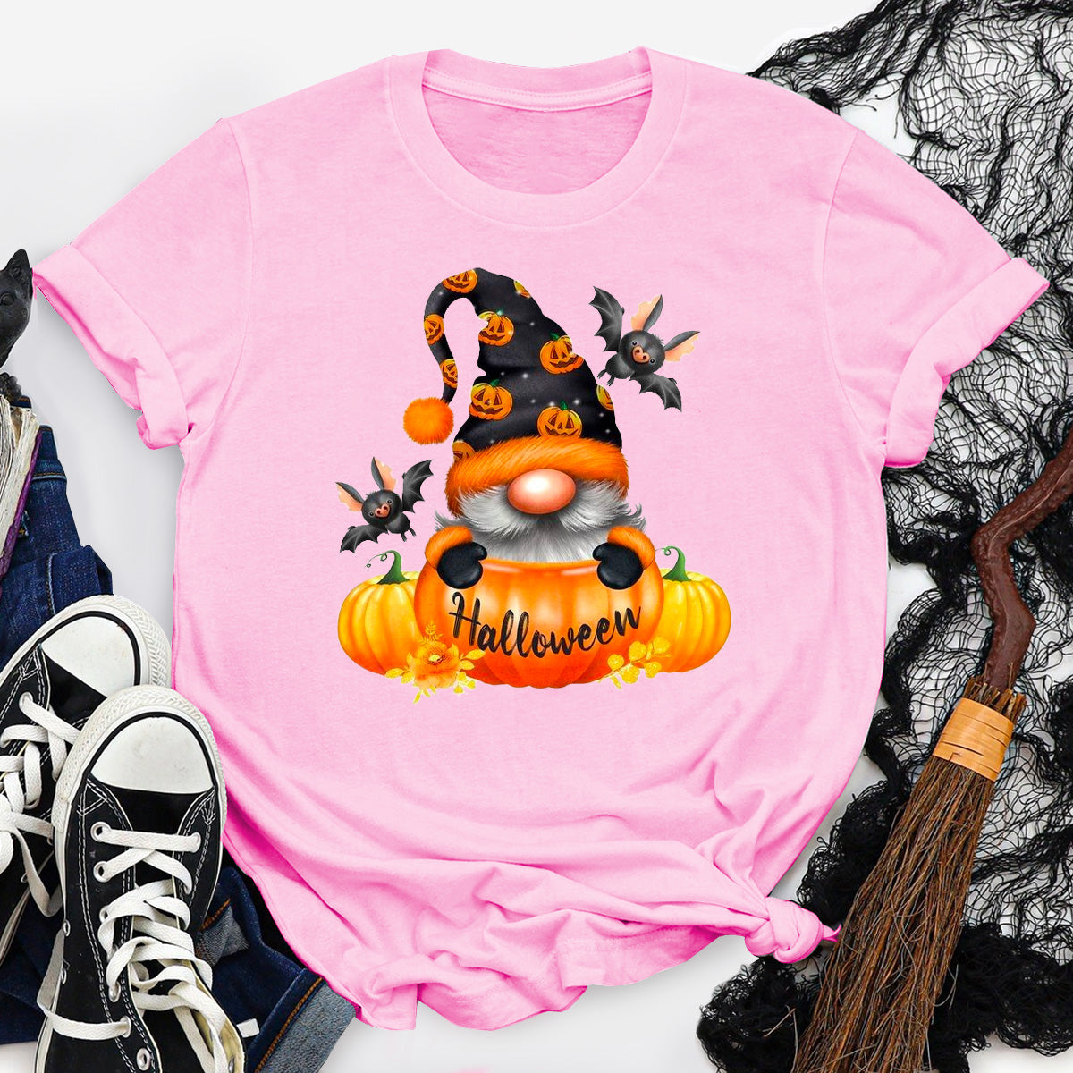 Halloween Pumpkin Gnome T-Shirt
