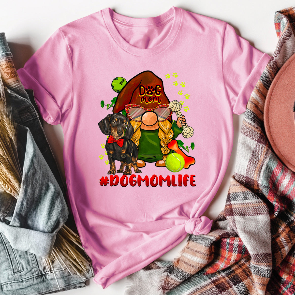Dog Mom Life Gnome T-Shirt