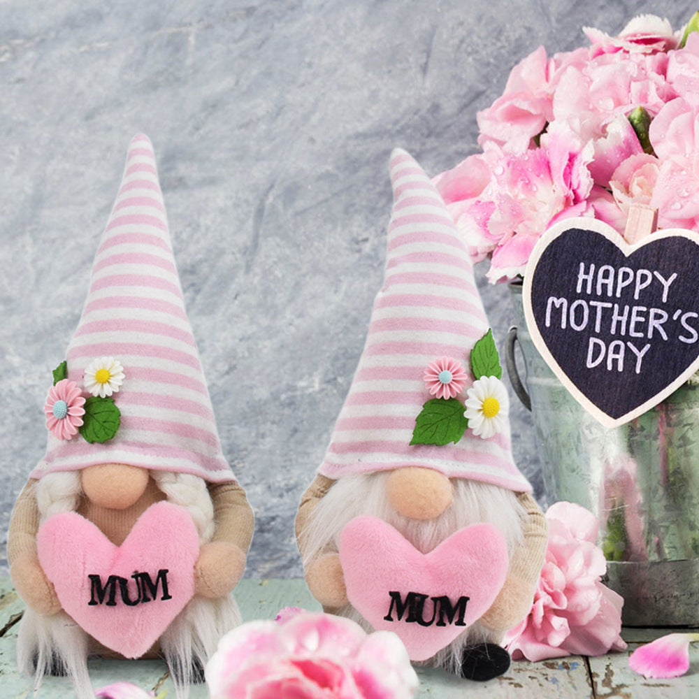 Flowers Heart Mothers Day Gnomes