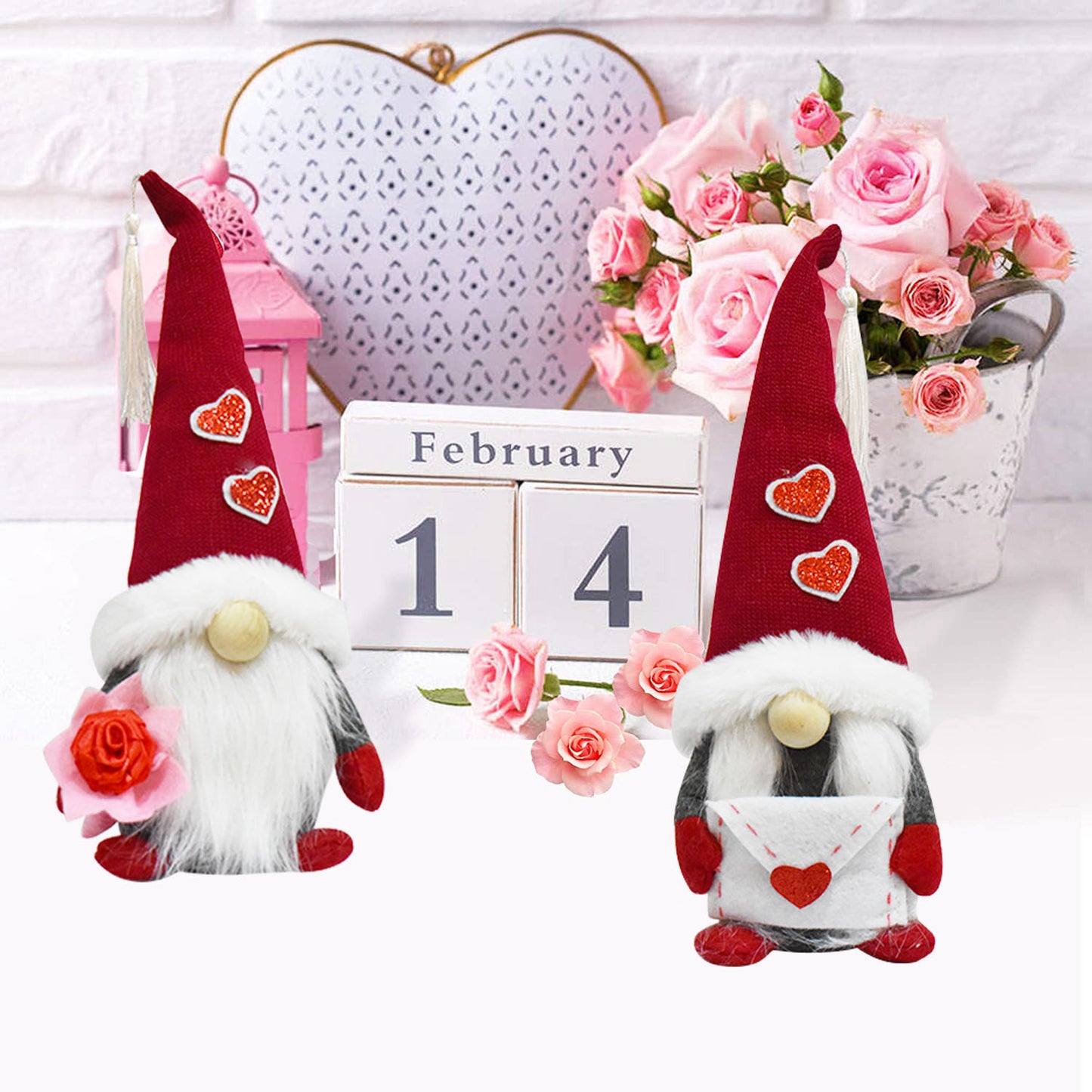 Valentine's Day Sequin Heart Gnome