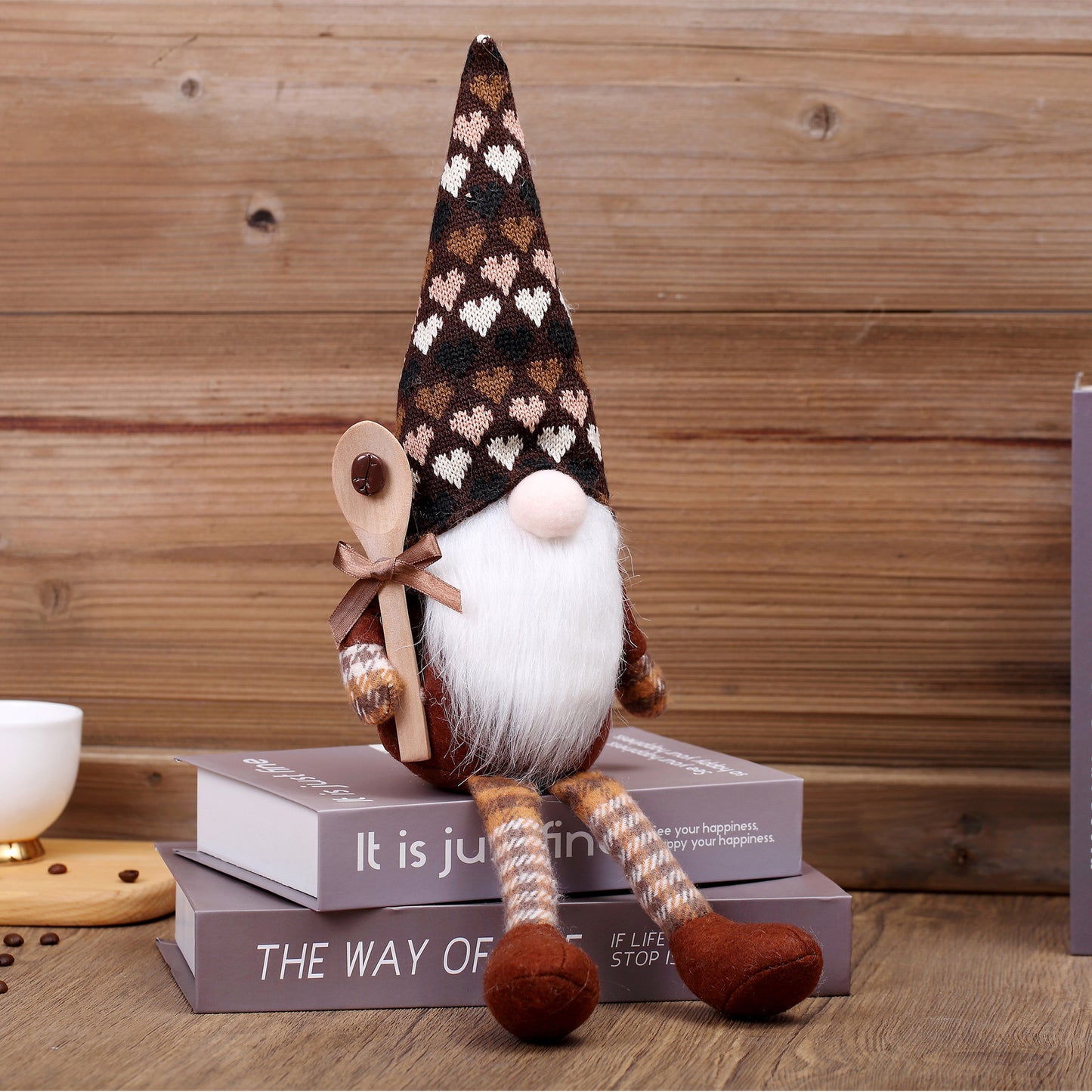 Knitted Leggy Coffee Gnome