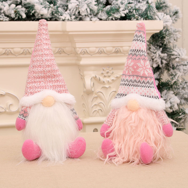 Pink Santa Gnome