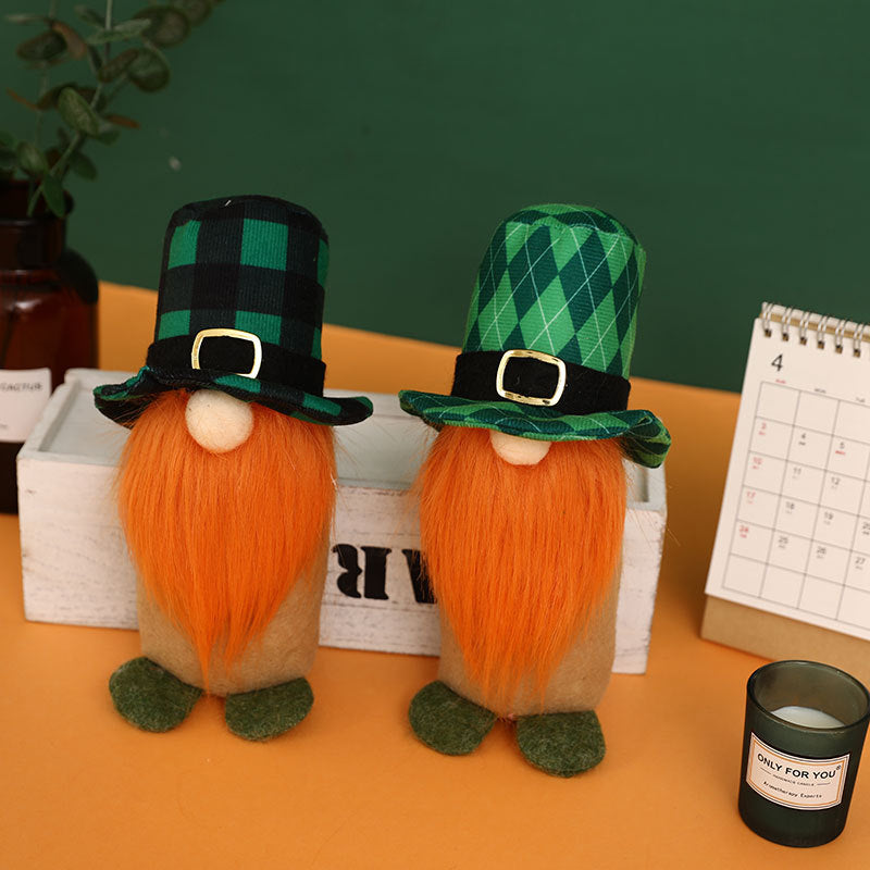 Saint Patrick's Day Plaid Hat Gnome