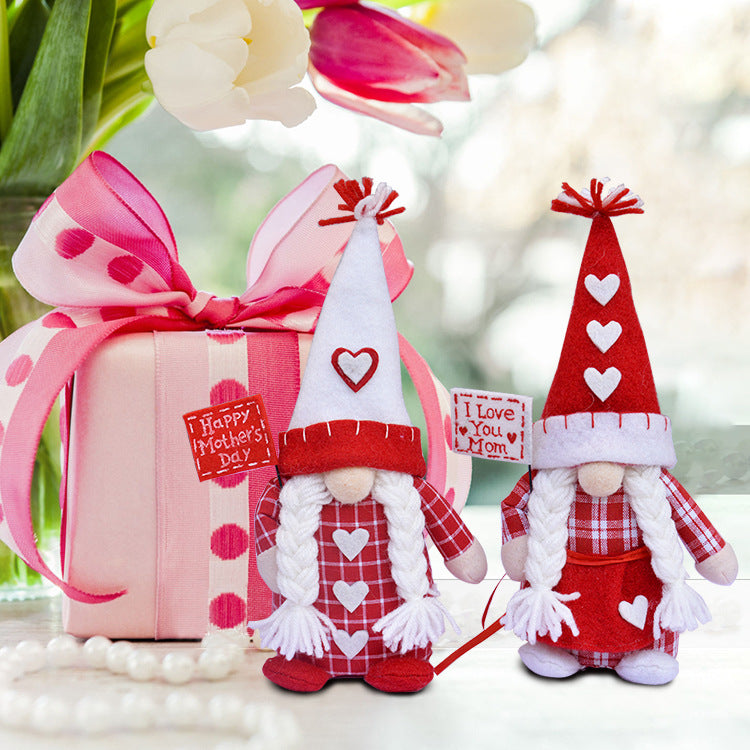Mother's Day Love Heart Gnome