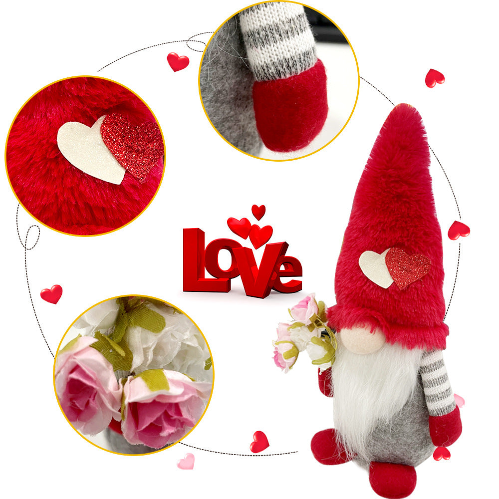 Valentine's Day Red Gnome Couple