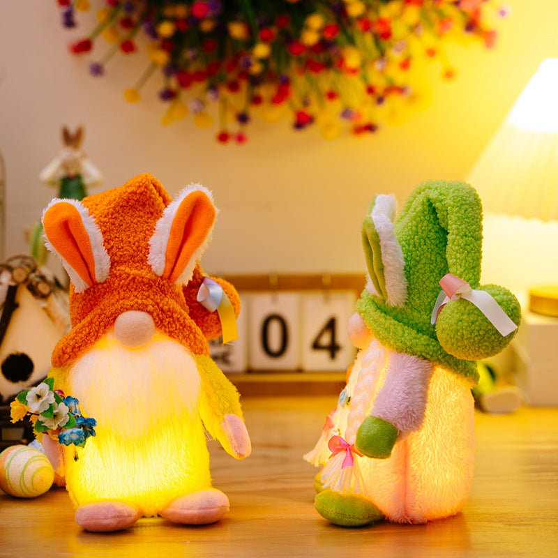 Glowing Easter Bunny Gnome
