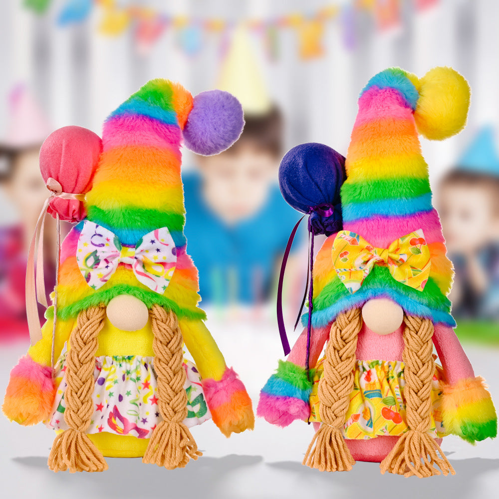 Rainbow Birthday Party Gnome