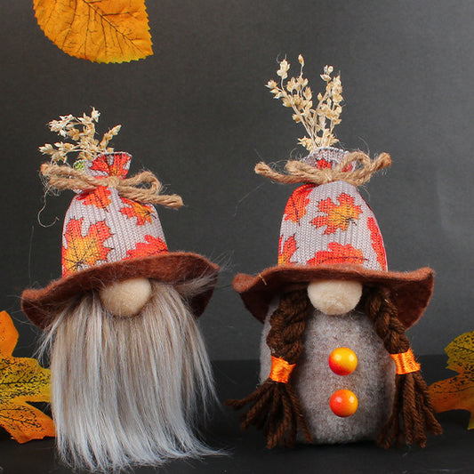 Maple Fall Couple Gnomes