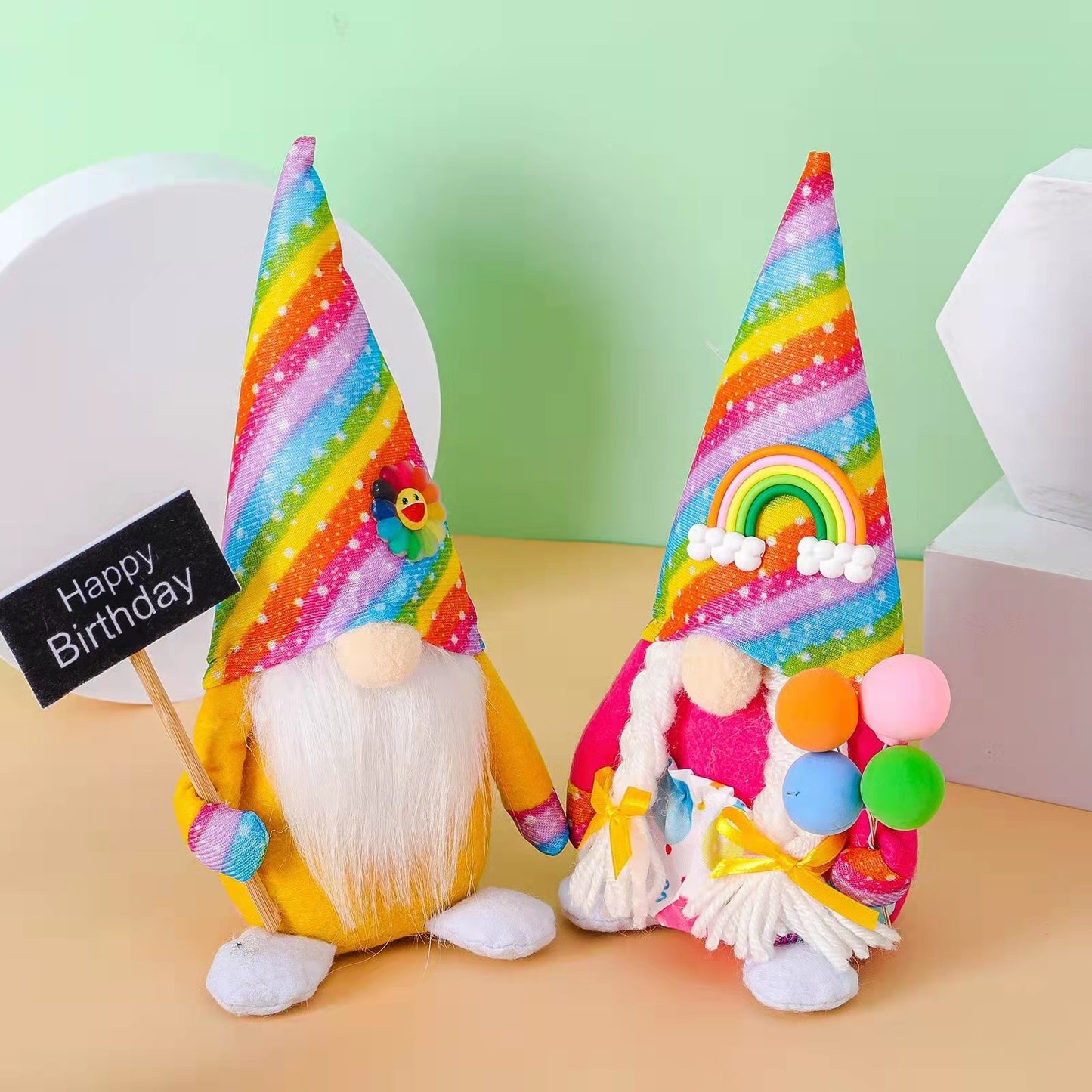 Rainbow Balloon Gnome