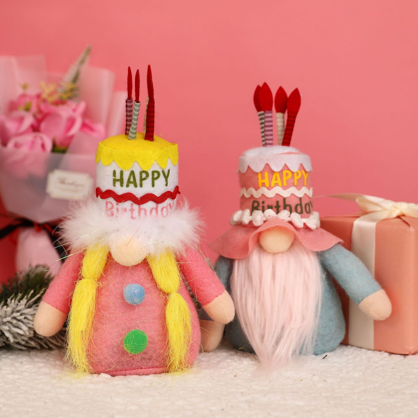 Happy Birthday Cake Hat Gnome