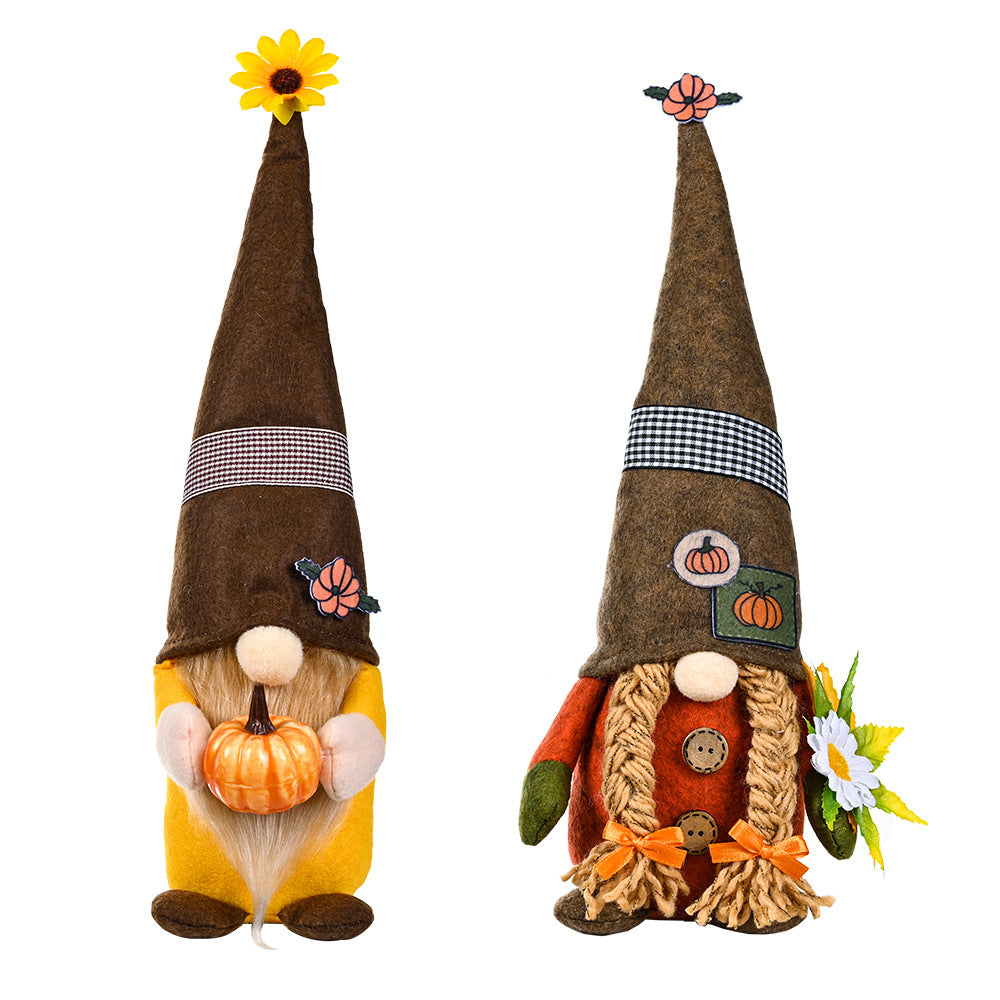 Brown Harvest Pumpkin Gnome