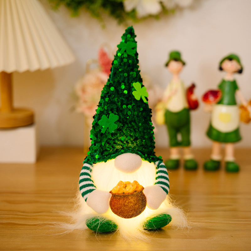 Glowing St. Patrick's Day Gnome