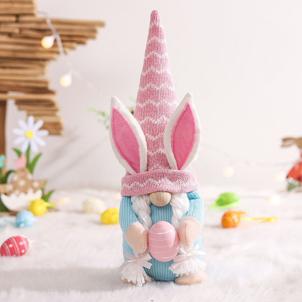 Easter Bunny Gnome with Eggs