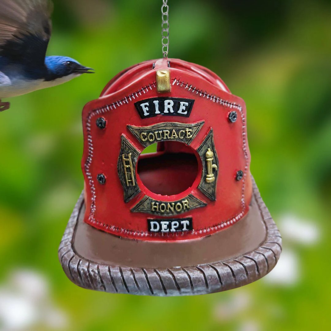 Fire Helmet Birdhouse