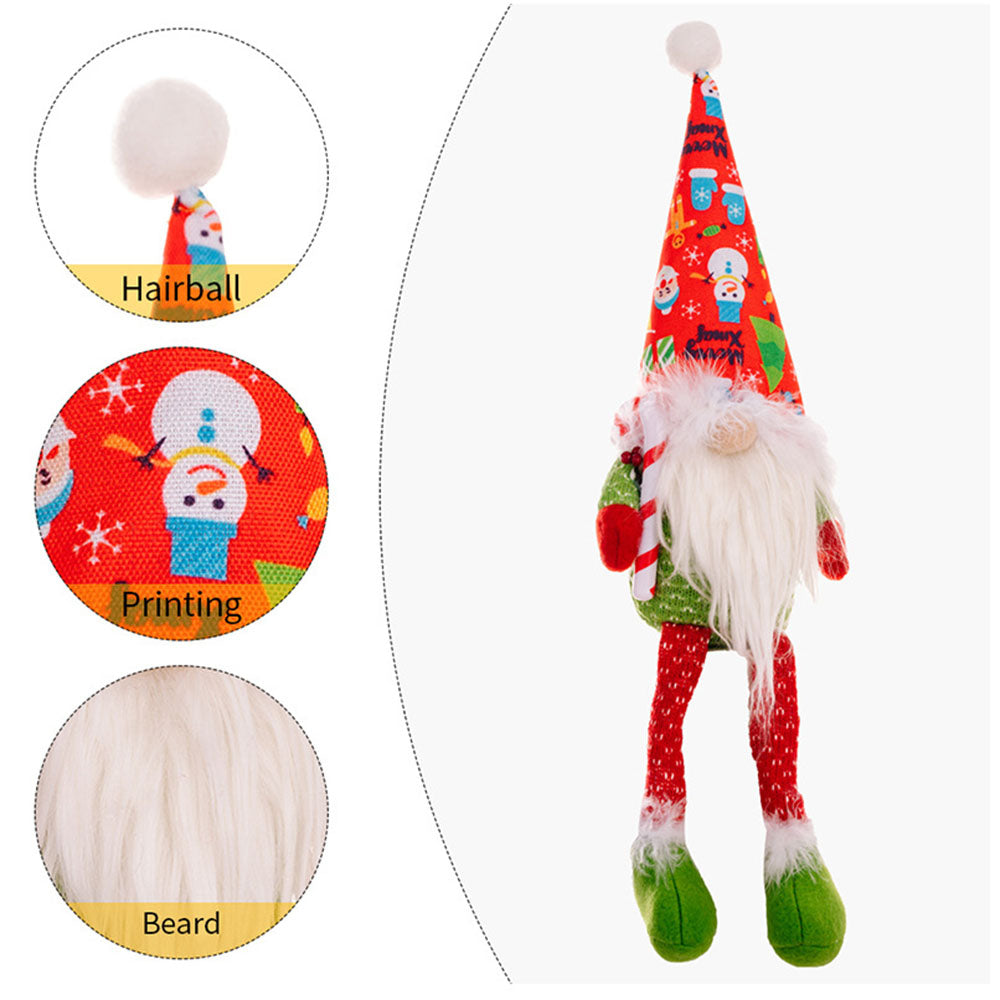Christmas Colorful Long-legged Gnome