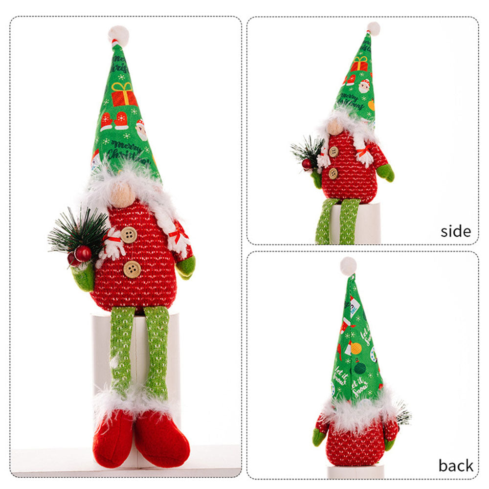 Christmas Colorful Long-legged Gnome