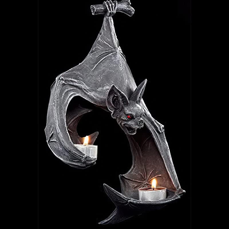 Halloween Bat Wall Sconce Candle Holder