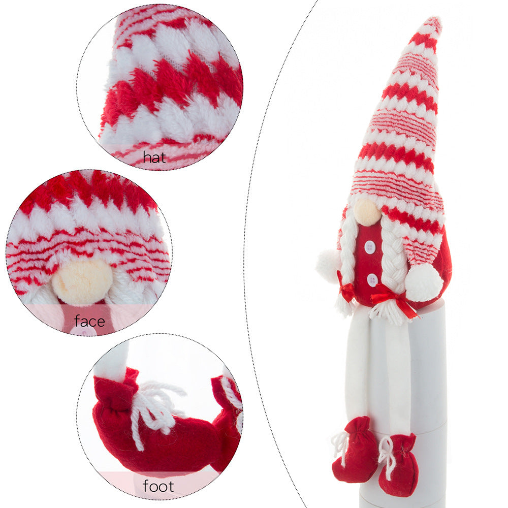 Christmas Knit Hat Leggy Gnome