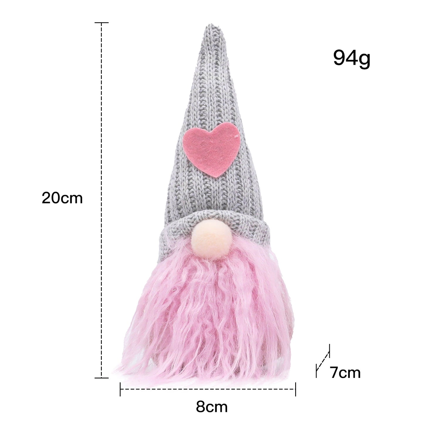 Pink Love Knitted Mother's Day Gnome