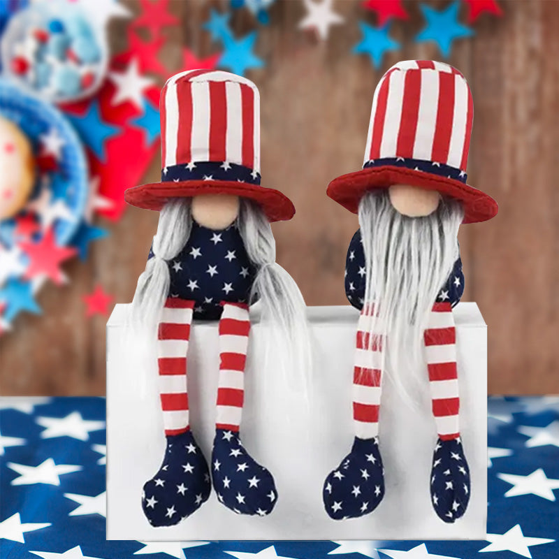 Independence Day Patriotic Couple Gnome