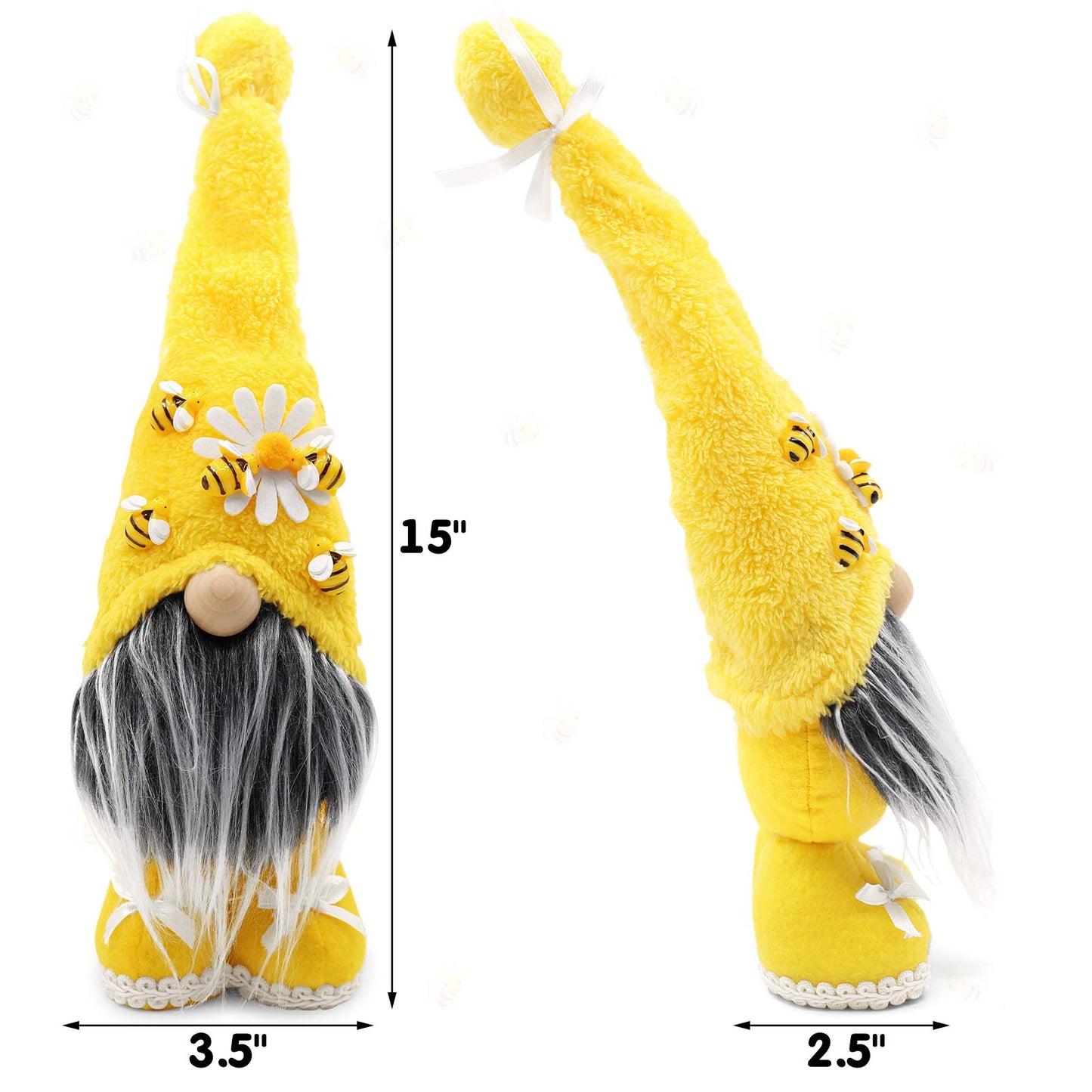 Yellow & Black Bumblebee Gnome